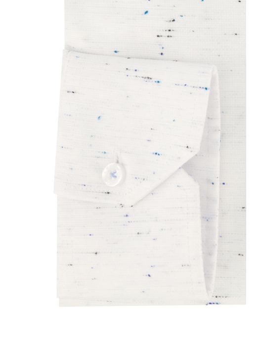 Ledub overhemd spierwit geprint