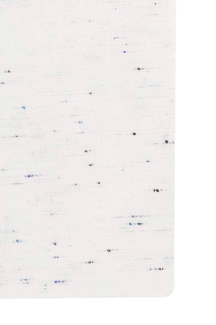 katoenen Ledub overhemd mouwlengte 7 wit geprint