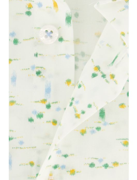 Overhemd Ledub Modern Fit gebroken wit geprint