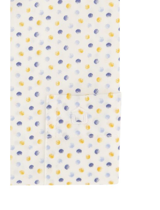 Ledub button-down overhemd geprint stippen