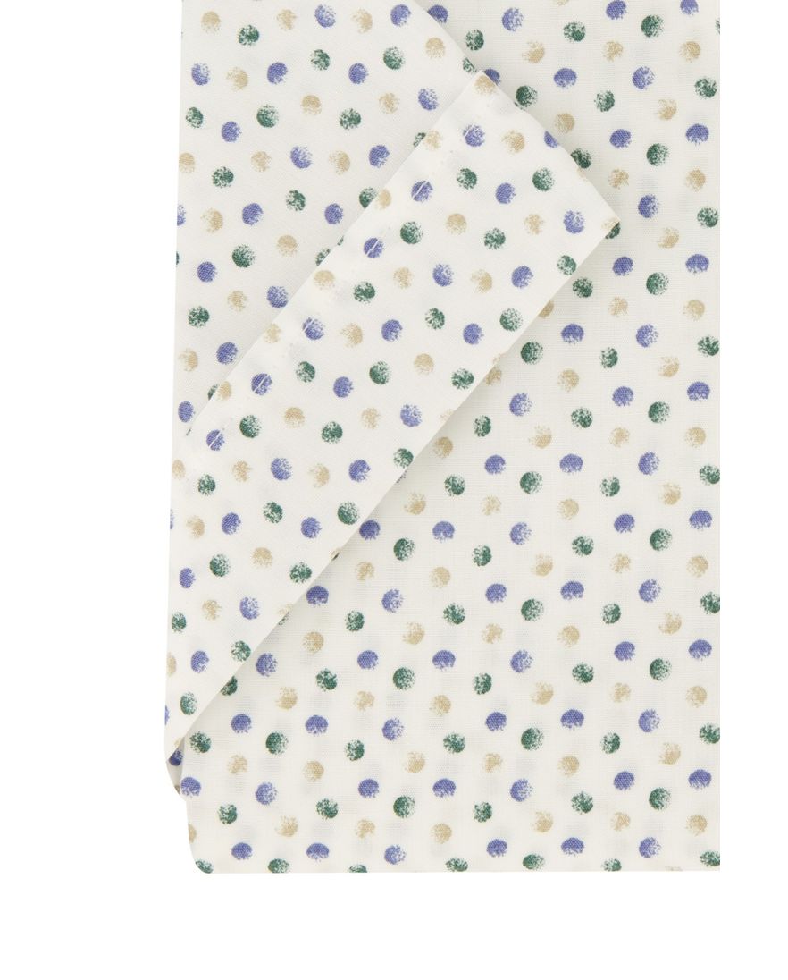 Ledub overhemd korte mouw wit geprint