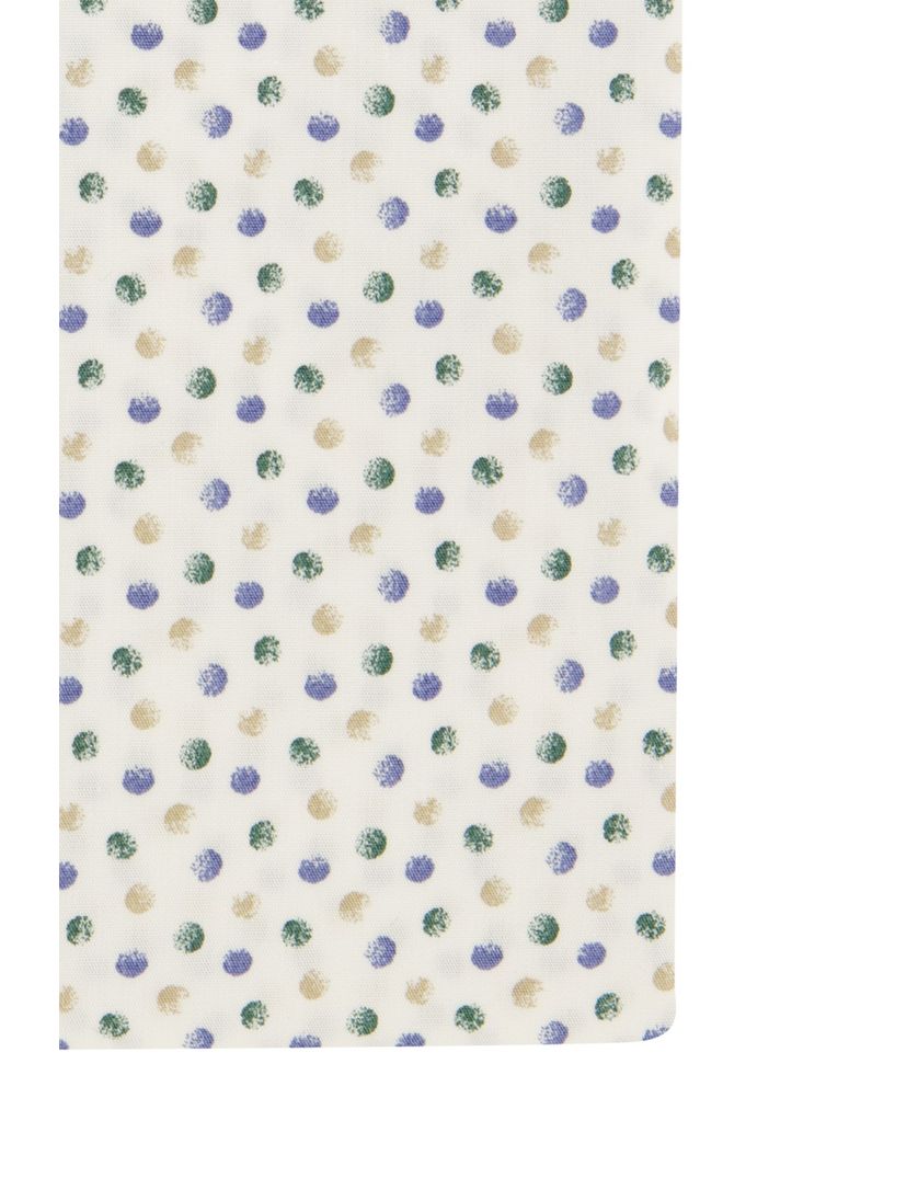 Ledub overhemd normale fit wit geprint