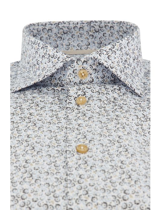 Ledub Modern Fit overhemd blauw geprint