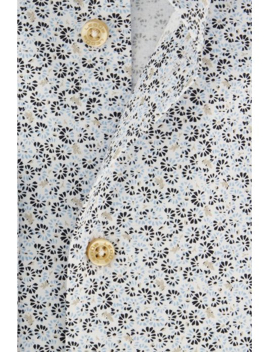 Ledub Modern Fit overhemd blauw geprint