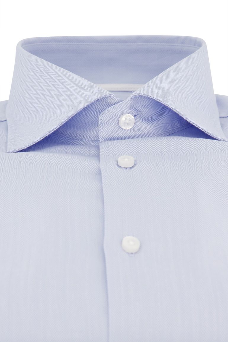 Ledub strijkvrij overhemd blauw