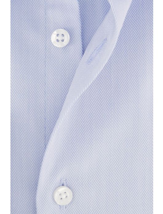 Ledub strijkvrij overhemd blauw