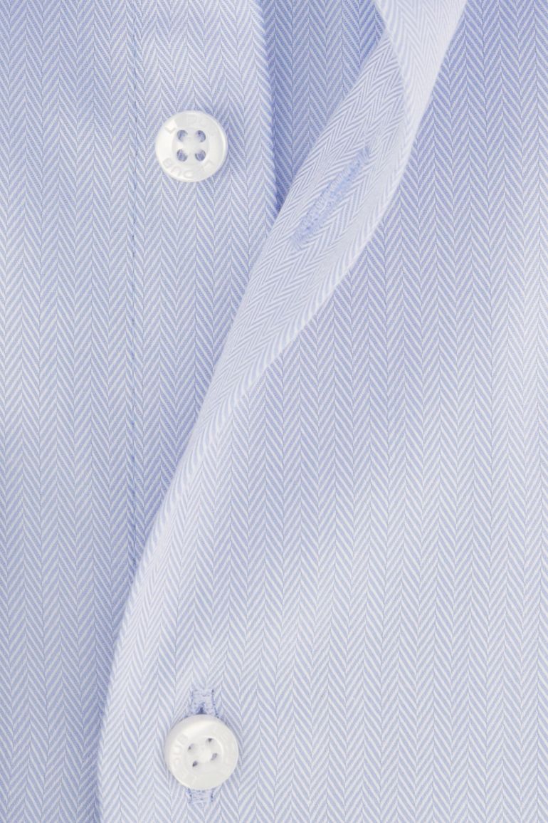 Ledub strijkvrij overhemd blauw