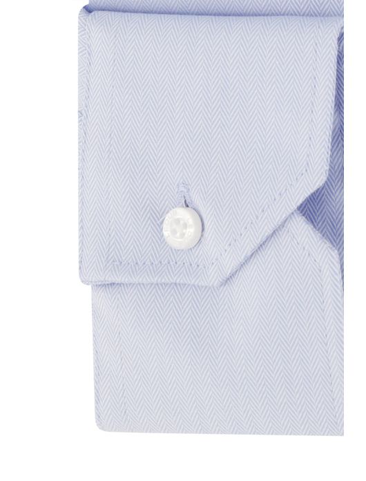 Ledub strijkvrij overhemd blauw