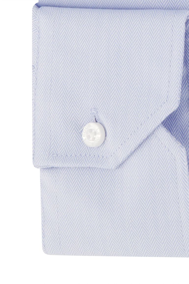 Ledub strijkvrij overhemd blauw