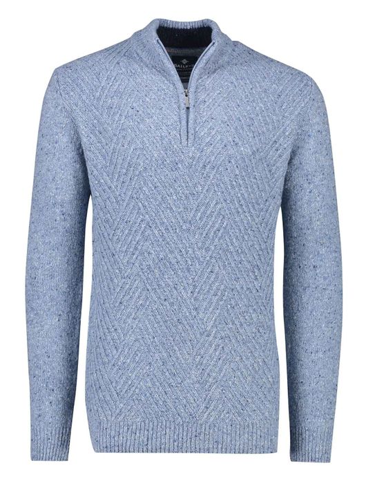 Baileys half zip trui extra lange mouw blauw