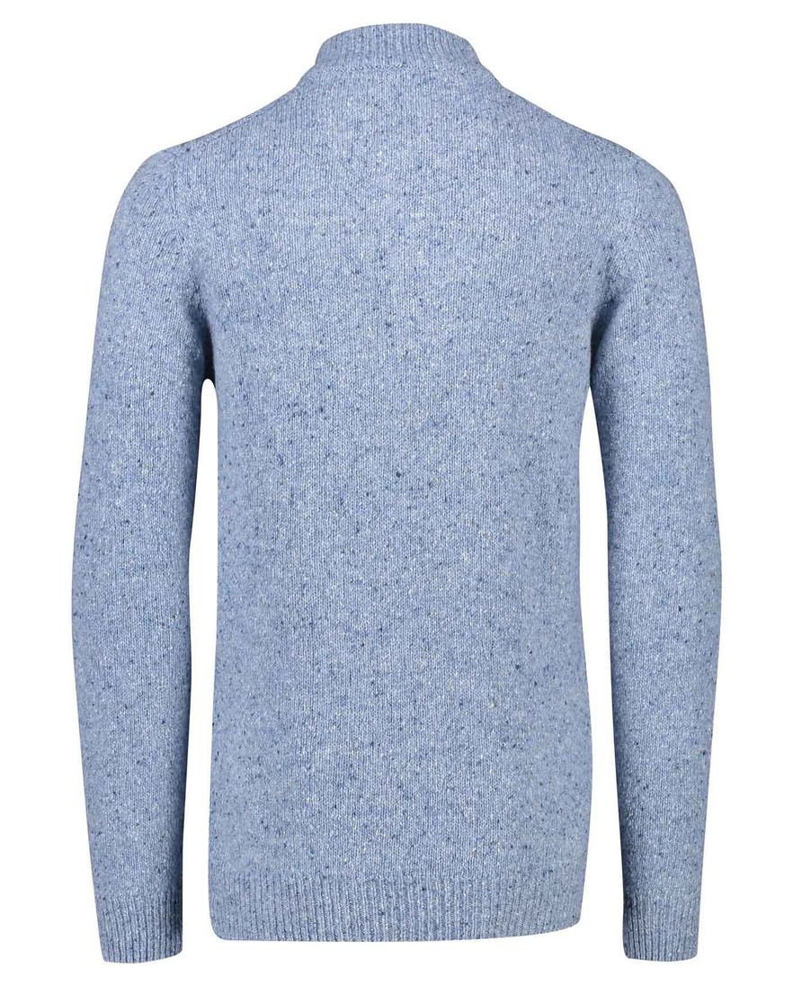 Baileys half zip trui extra lange mouw lichtblauw