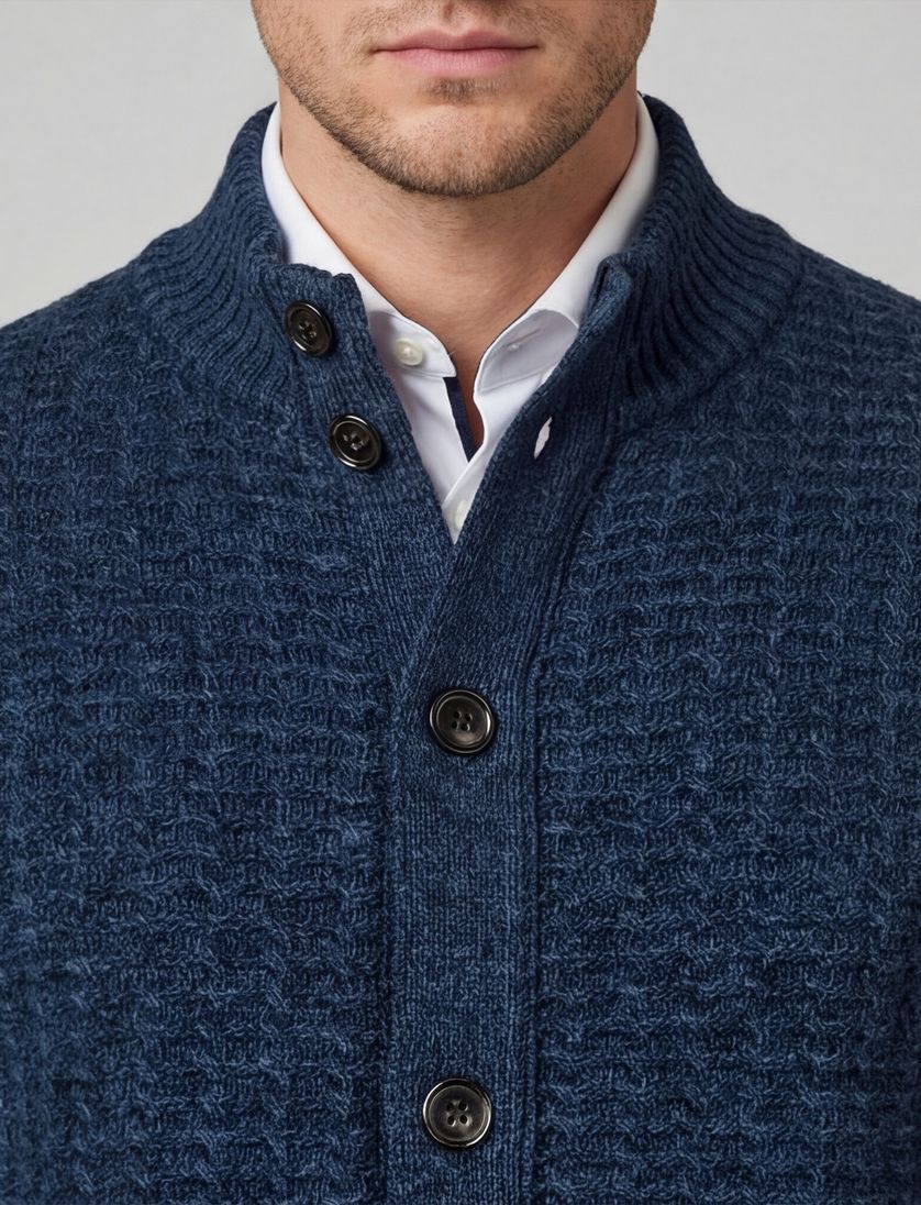 Baileys vest gebreid donkerblauw