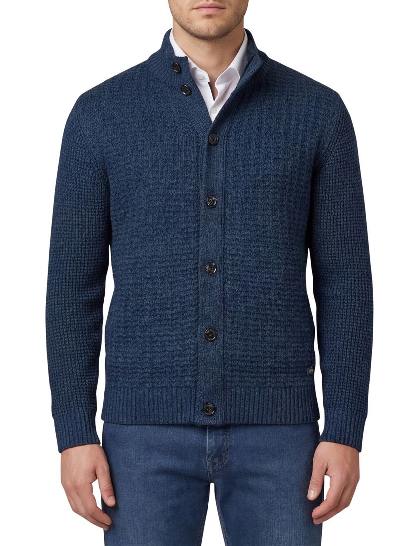 Baileys vest gebreid donkerblauw