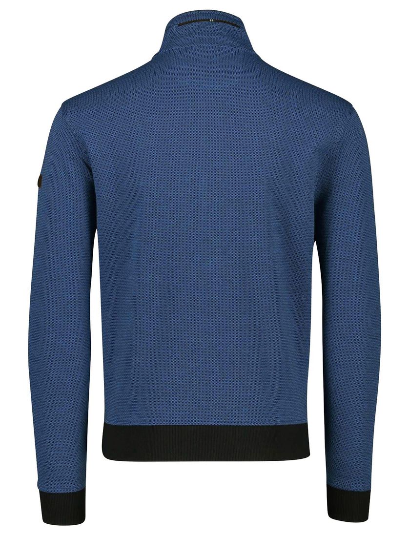 katoenen vest Baileys blauw print normale fit met rits