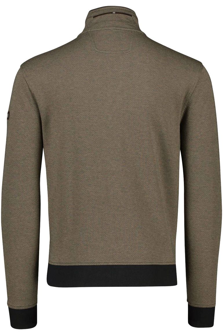 Katoenen Baileys vest bruin geprint normale fit met rits hoge hals