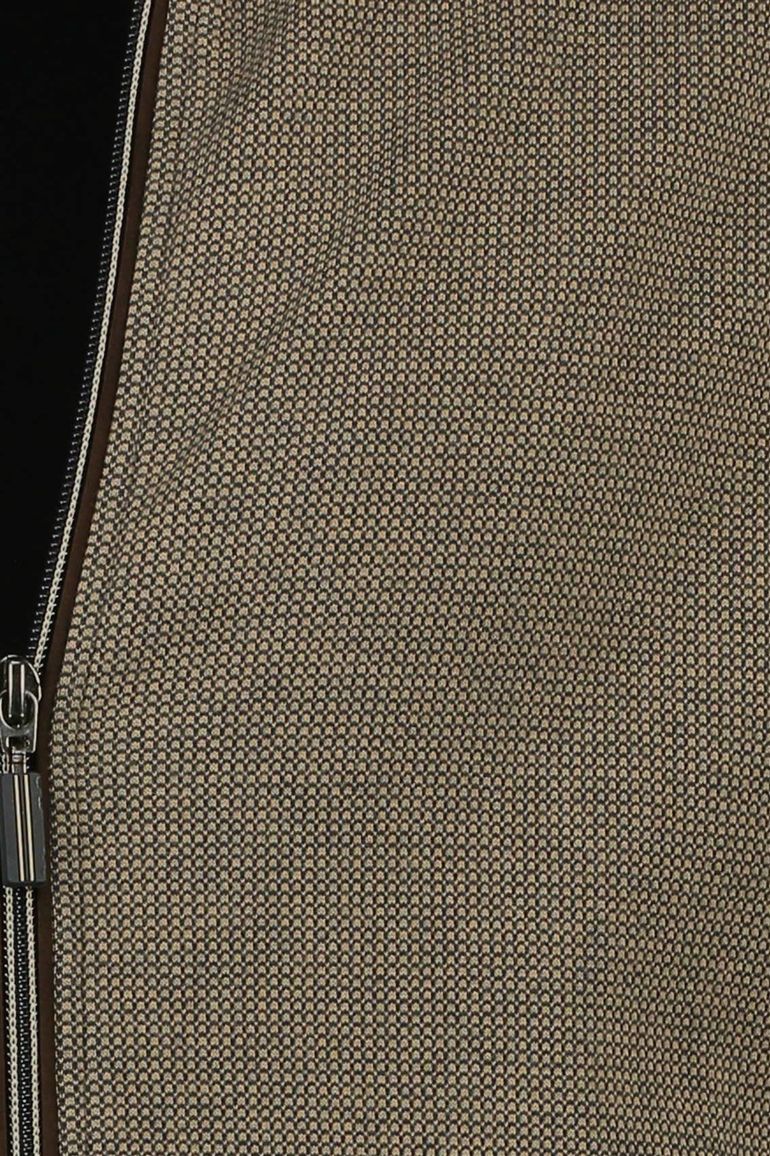 Katoenen Baileys vest bruin geprint normale fit met rits hoge hals