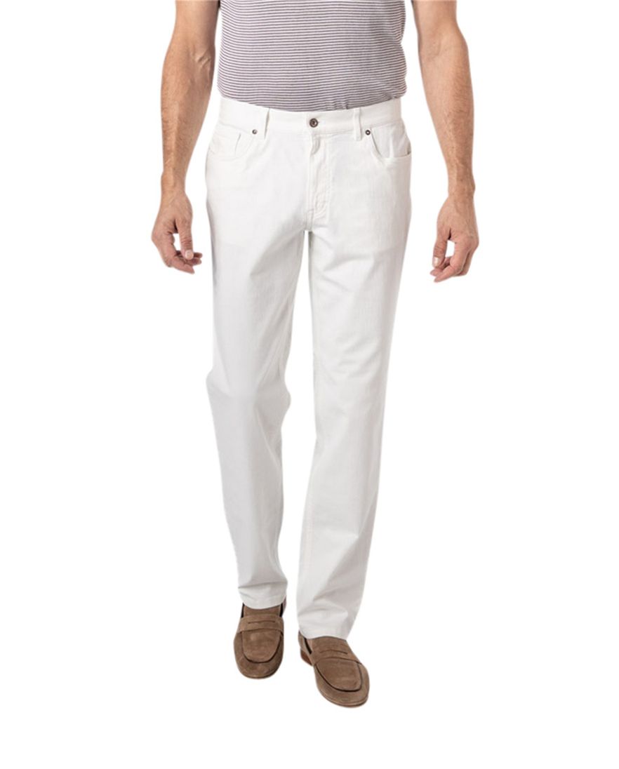 Hiltl jeans Parker wit effen denim normale fit