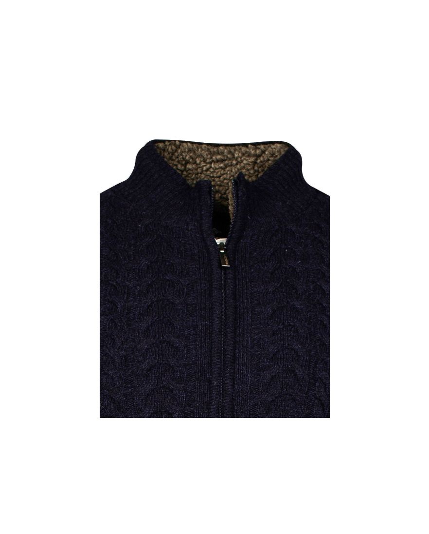 Baileys gevoerd vest donkerblauw gebreid