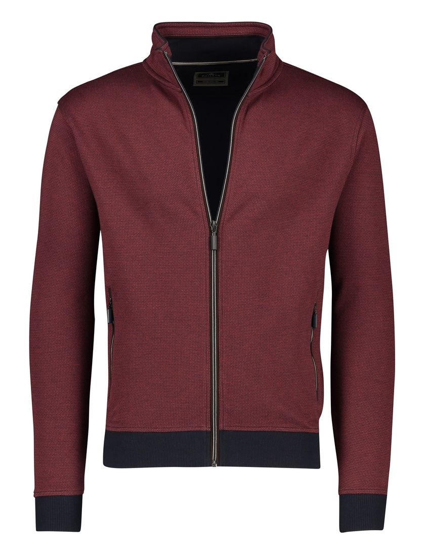 katoenen vest Baileys rood geprint normale fit