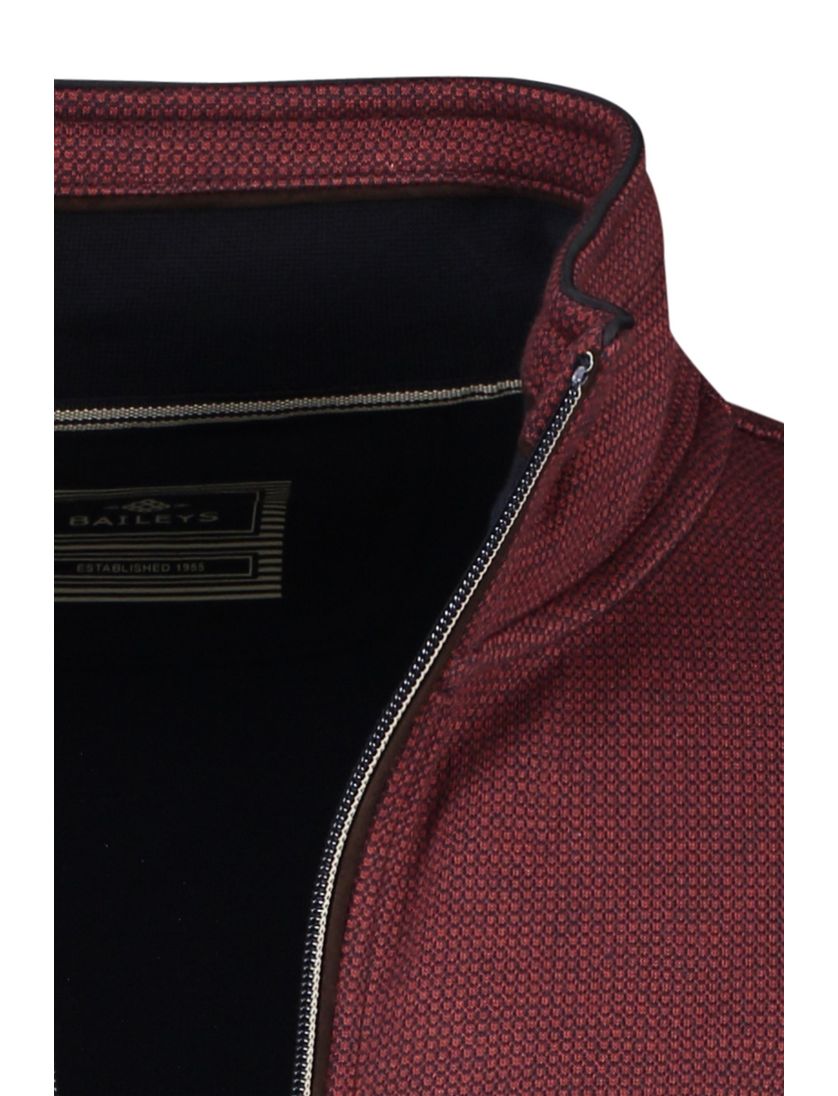 katoenen vest Baileys rood geprint normale fit