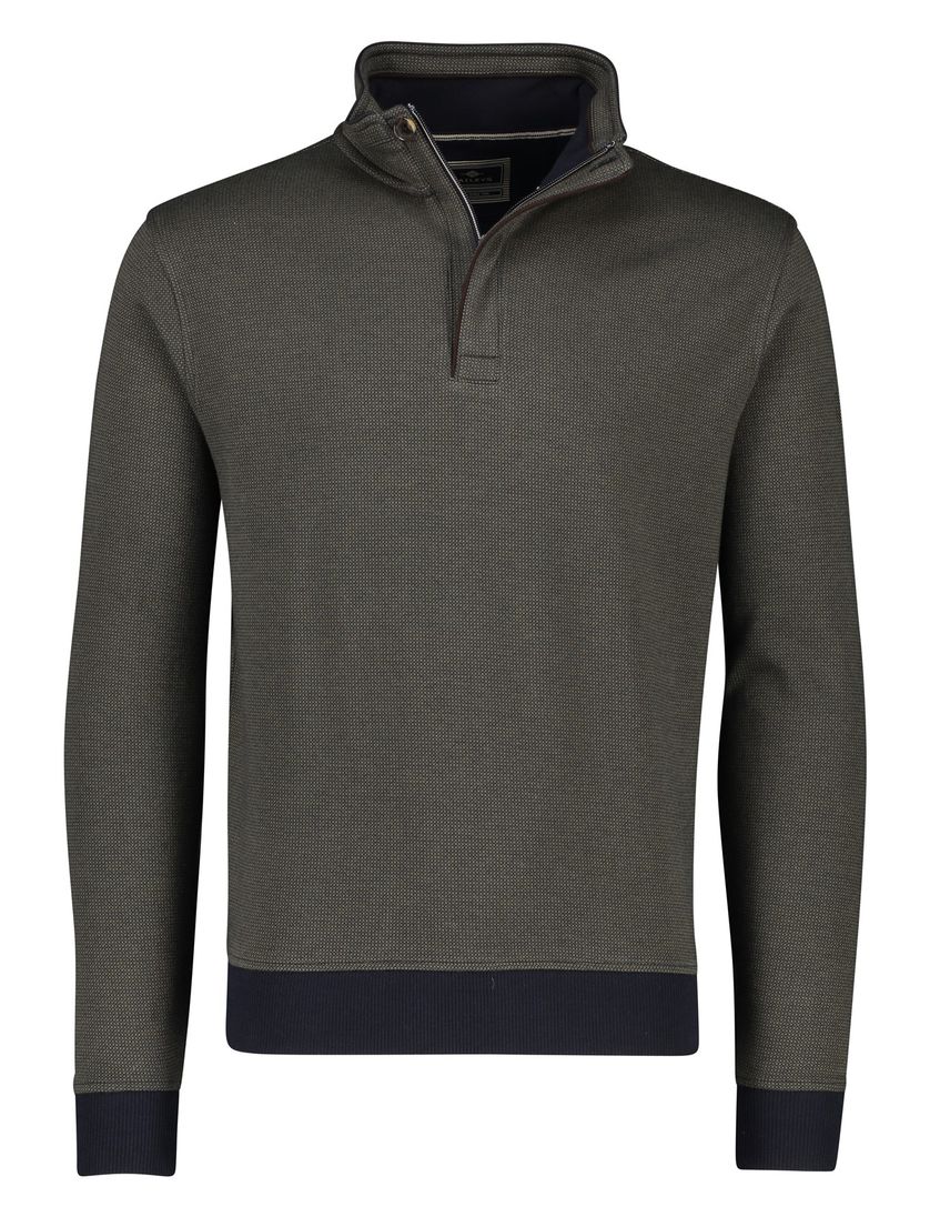 trui Baileys groen half zip katoen