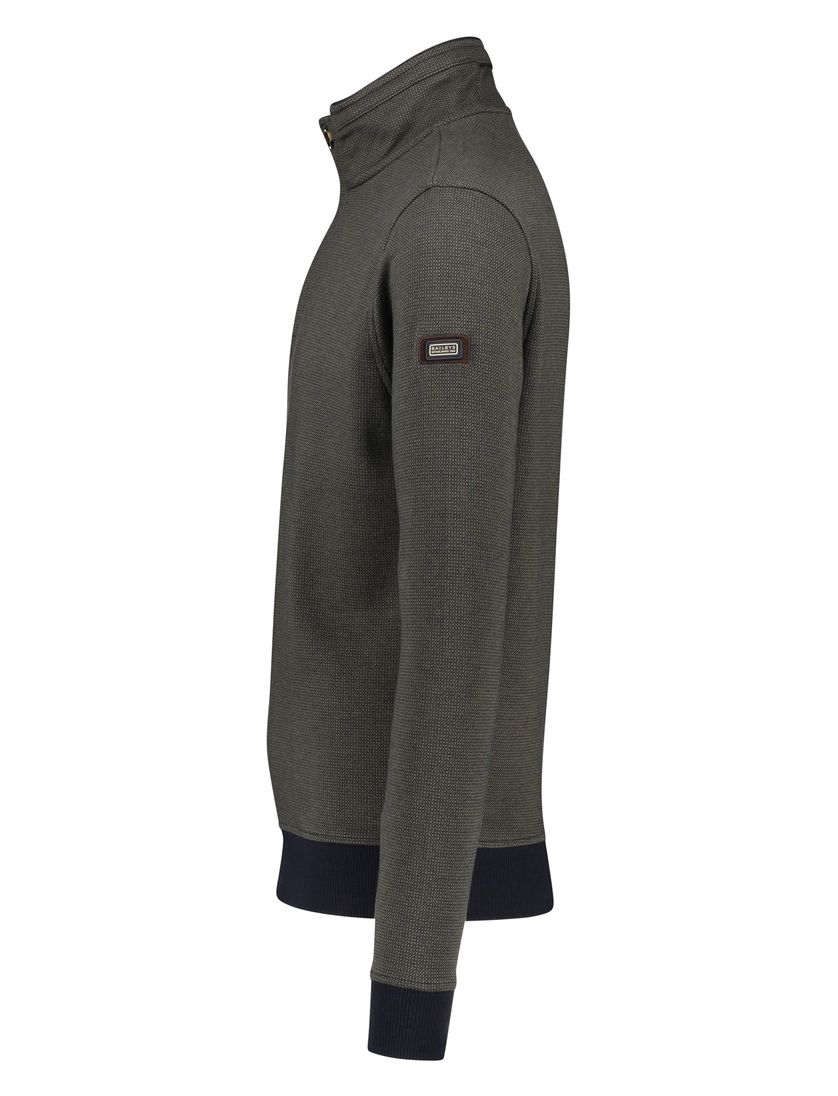 trui Baileys groen half zip katoen