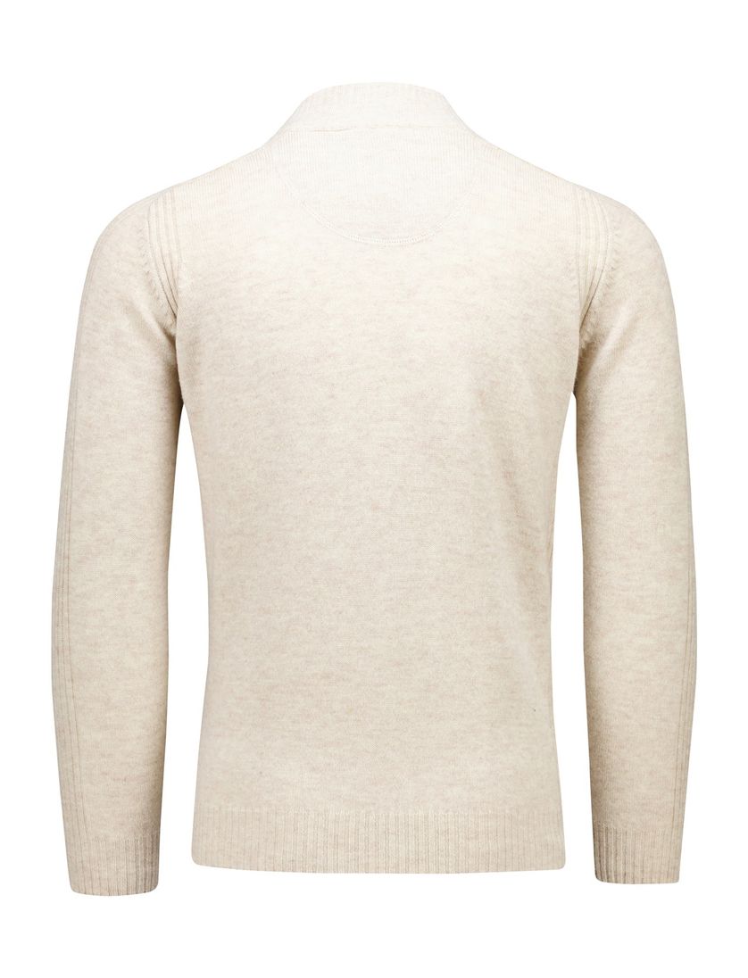 trui half-zip Baileys knopen creme normale fit