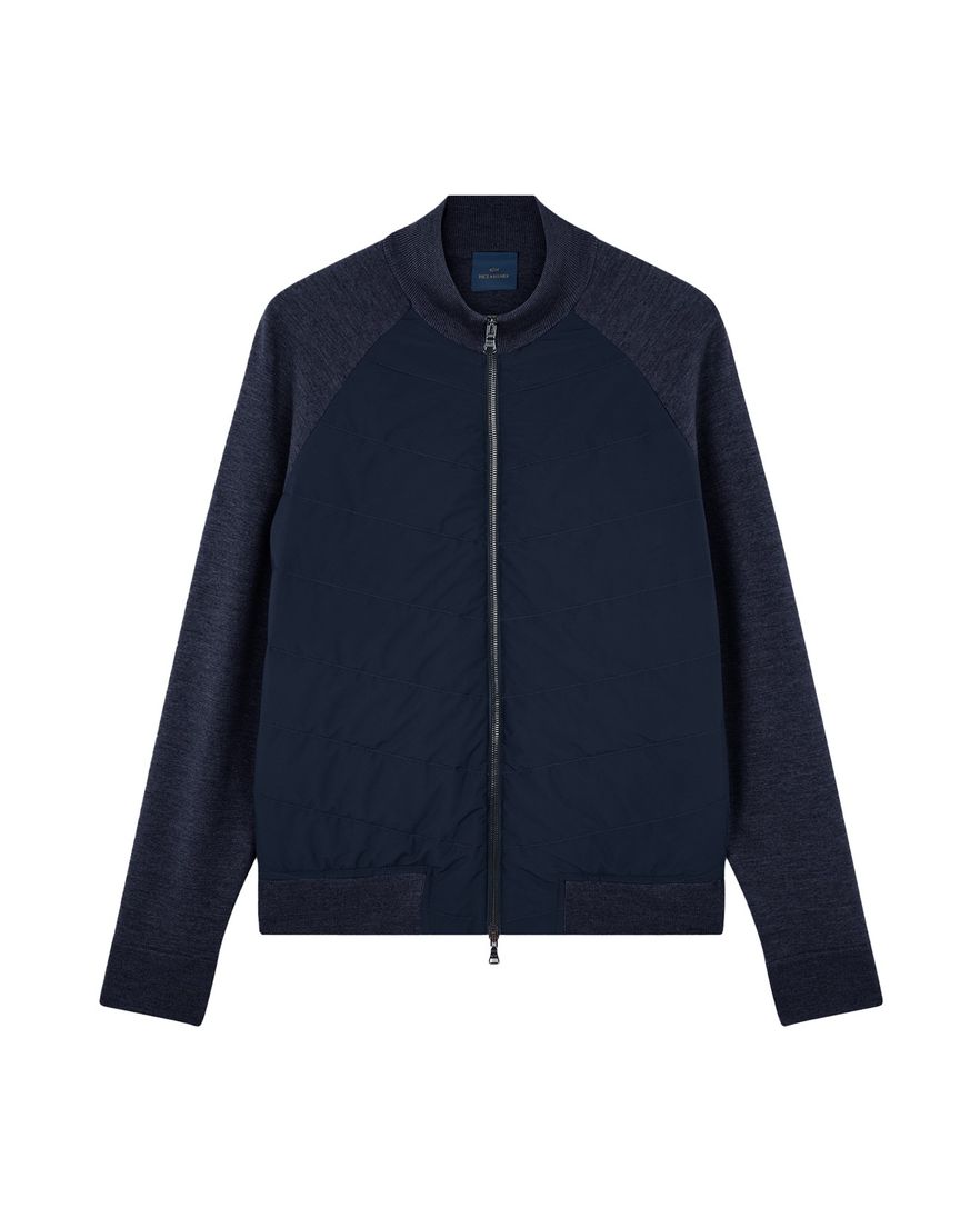 Paul & Shark outdoor vest blauw met rits