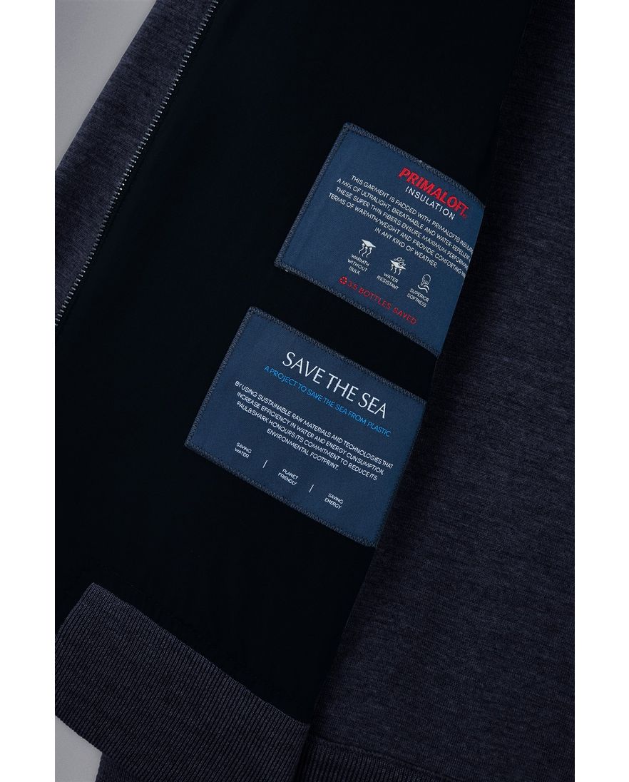 Paul & Shark outdoor vest blauw met rits