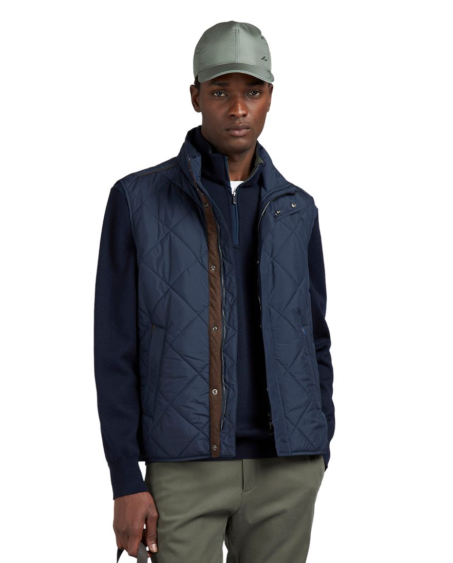 Paul & Shark bodywarmer effen donkerblauw waterafstotend