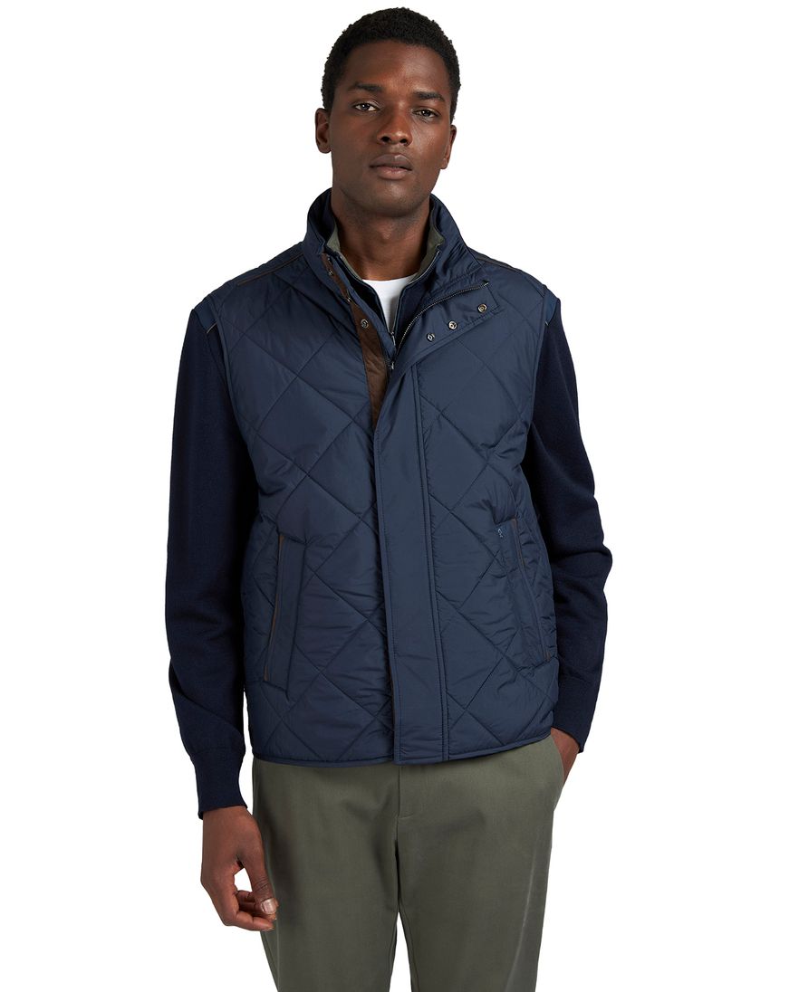 Paul & Shark bodywarmer effen donkerblauw waterafstotend