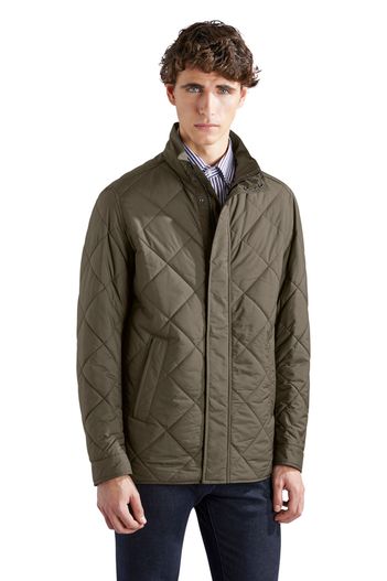 Paul & Shark Paul & Shark korte jas groen met rits + knoop