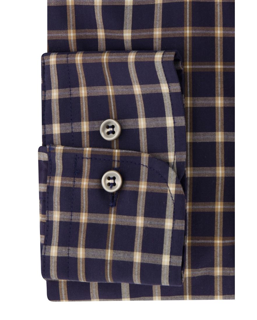 Paul & Shark overhemd donkerblauw geruit