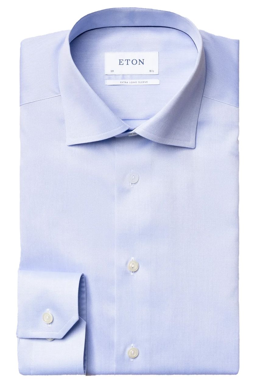 Overhemd Eton Slim Fit mouwlengte 7 lichtblauw katoen