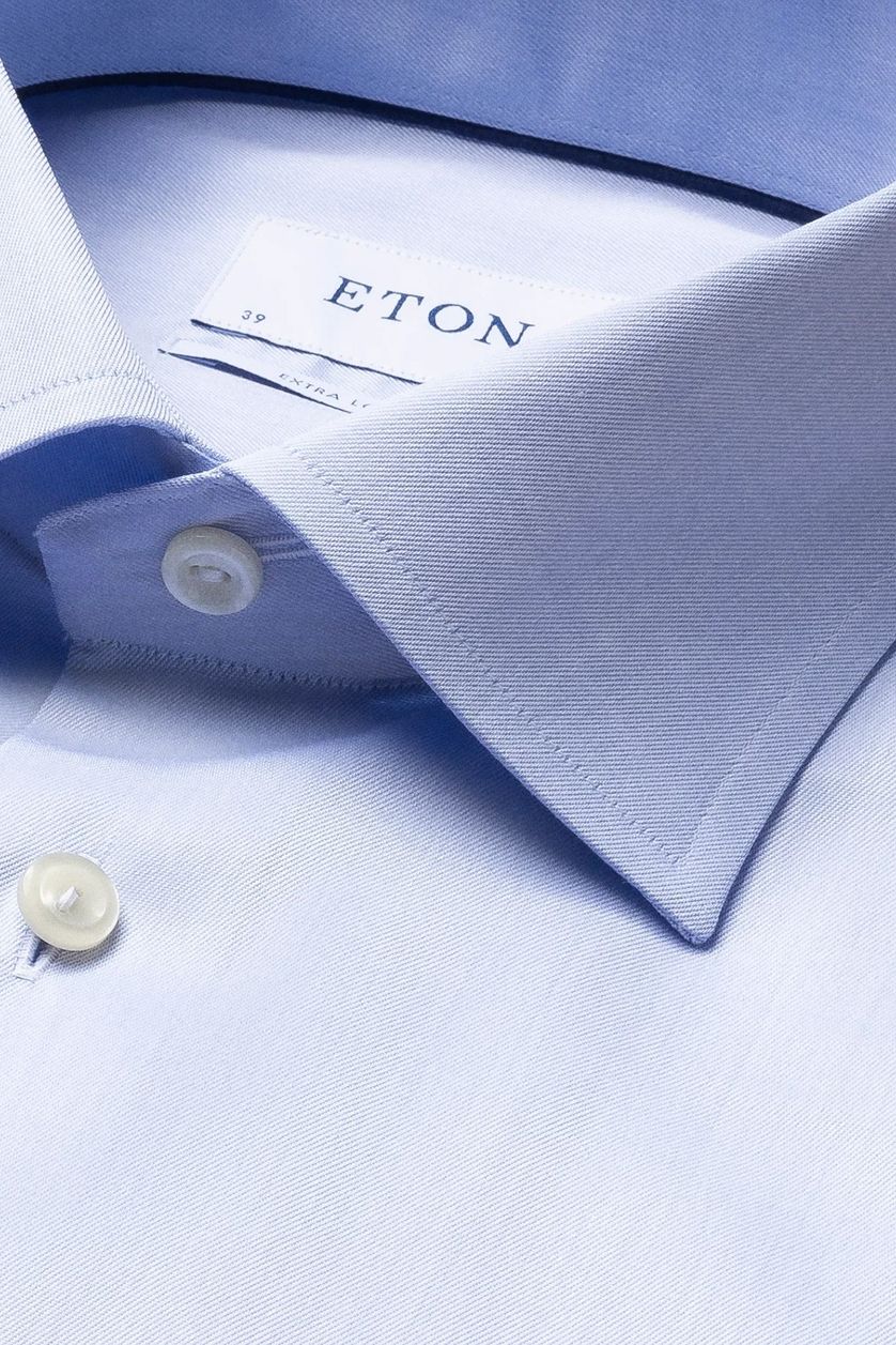 Overhemd Eton Slim Fit mouwlengte 7 lichtblauw katoen
