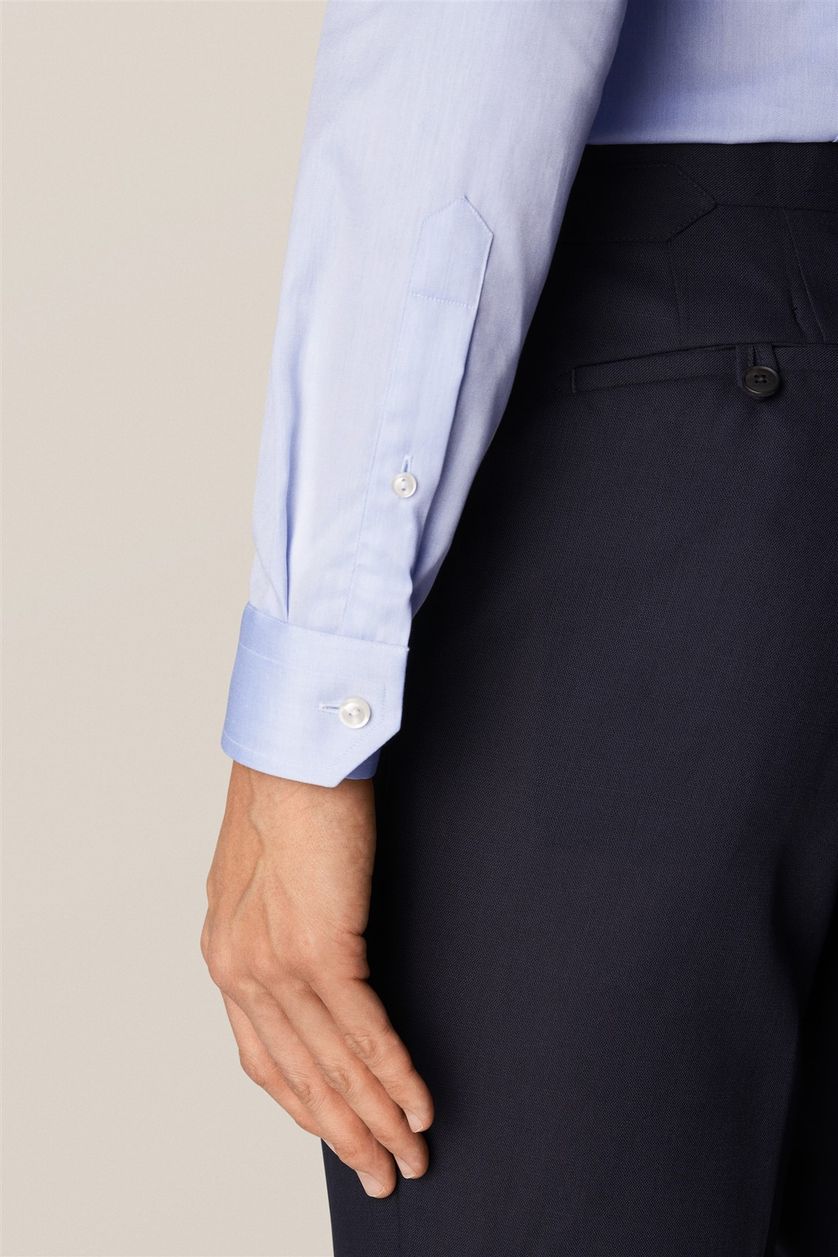 Overhemd Eton Slim Fit mouwlengte 7 lichtblauw katoen