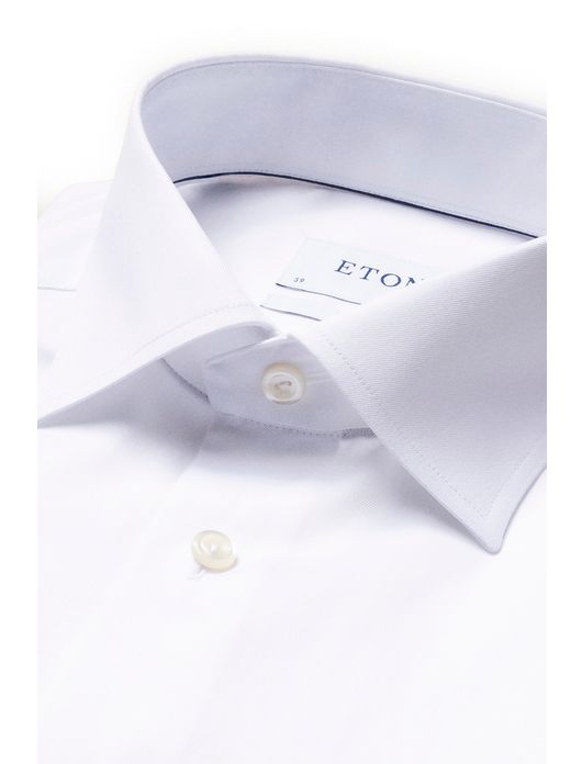 Eton overhemd mouwlengte 7 wit effen wide spread