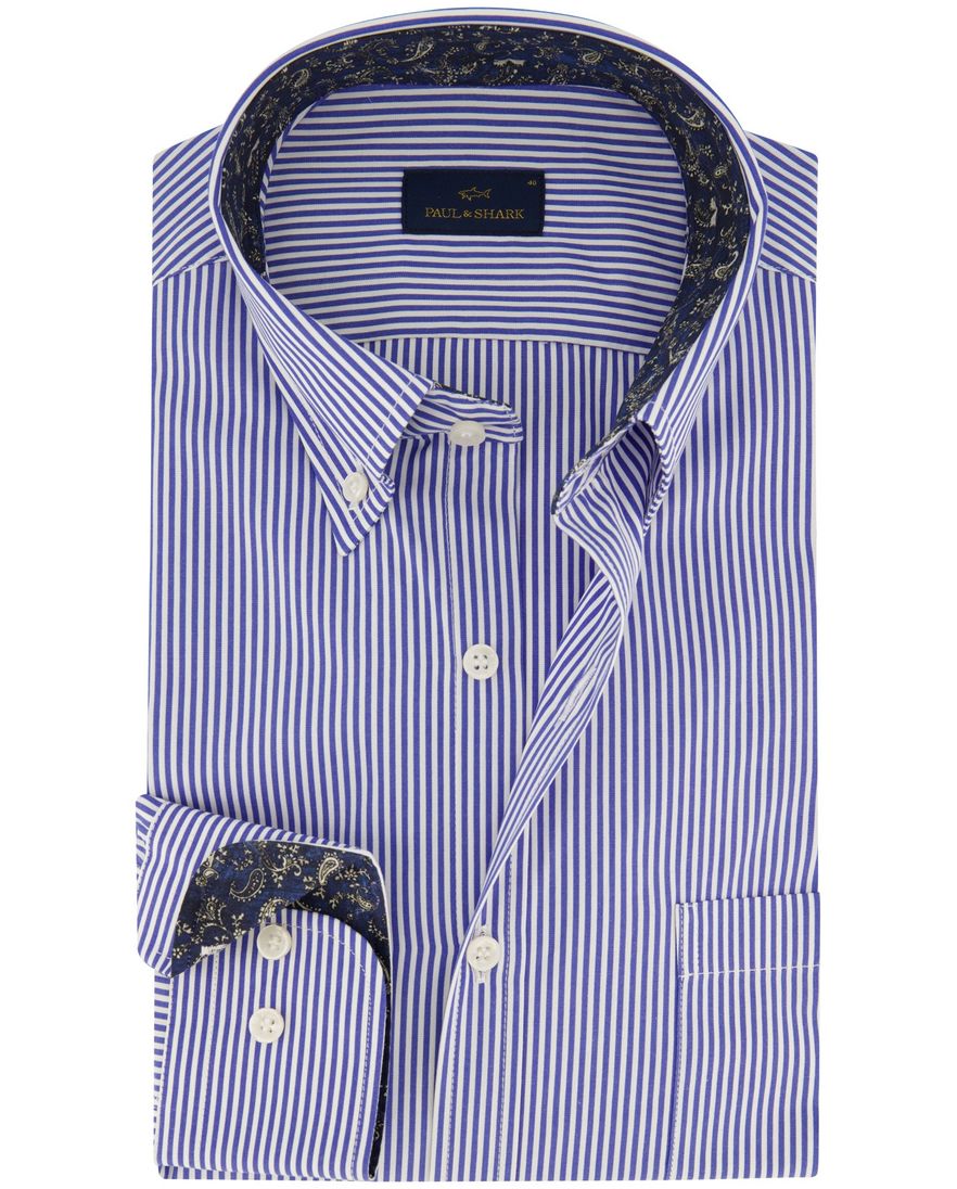 Overhemd Paul & Shark blauw gestreept