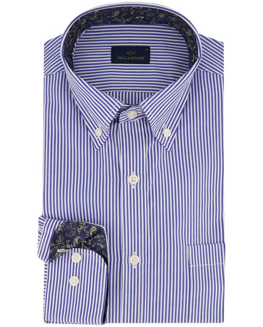 Overhemd Paul & Shark blauw gestreept