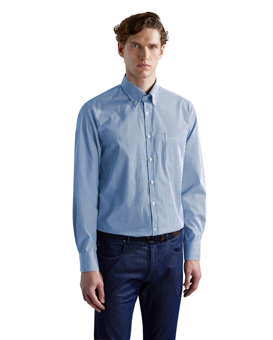 Overhemd Paul & Shark blauw gestreept