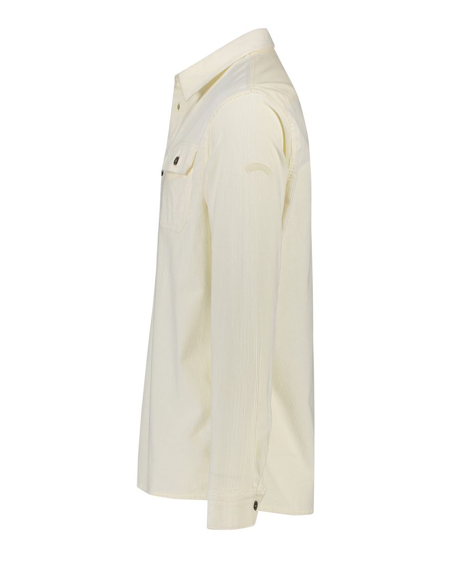 Paul & Shark overshirt creme effen dubbele borstzak