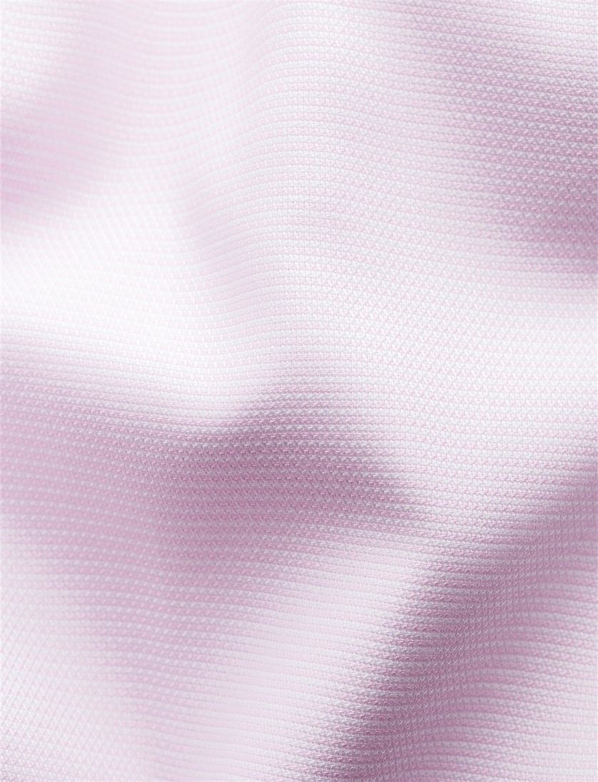 Katoenen Eton overhemd effen roze slim fit