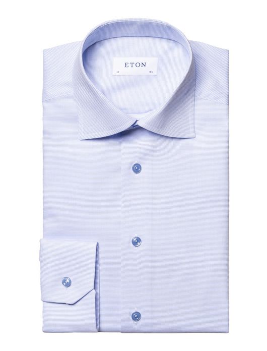 Eton overhemd lichtblauw patroon