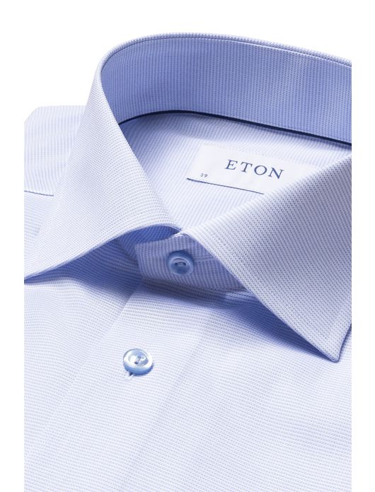 Eton overhemd lichtblauw patroon