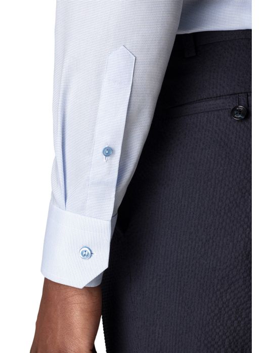 Eton overhemd lichtblauw patroon