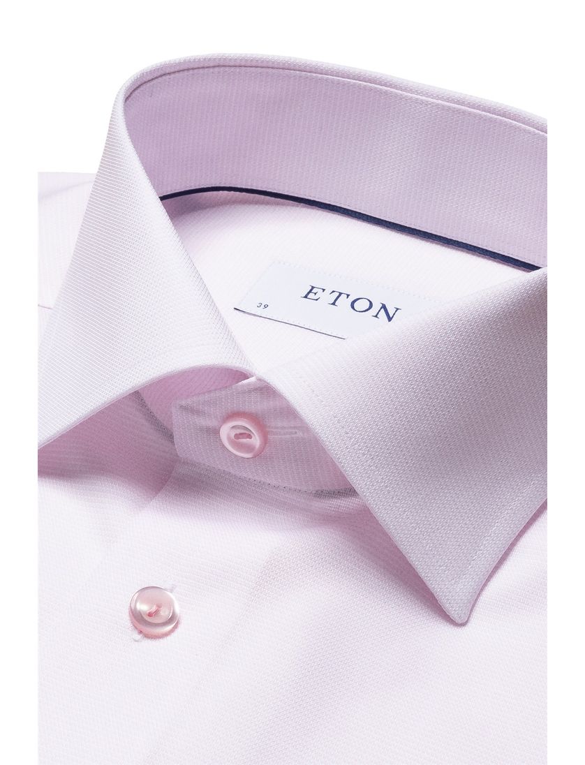 Katoenen Eton contemporary fit overhemd roze