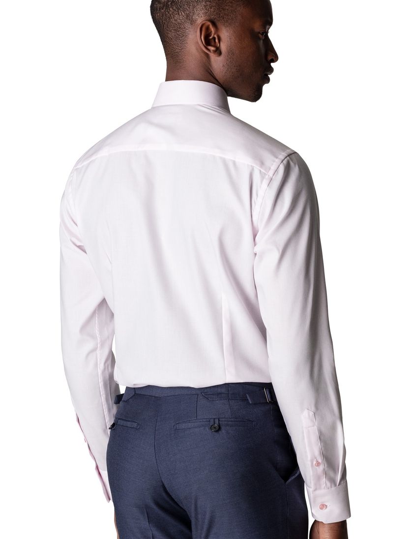 Katoenen Eton contemporary fit overhemd roze