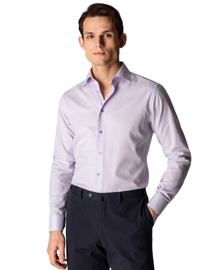 Eton contemporary fit katoenen overhemd lichtpaars