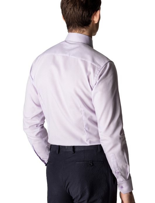 Eton overhemd lichtpaars semi-wide spread