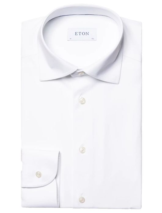 Eton overhemd Slim Fit wit Four-Way stretch
